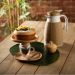 Kit 4 Pratos de Sobremesa Petisqueiras Bambu Verona Lyor 18cm Recipientes Pequenos Rasos