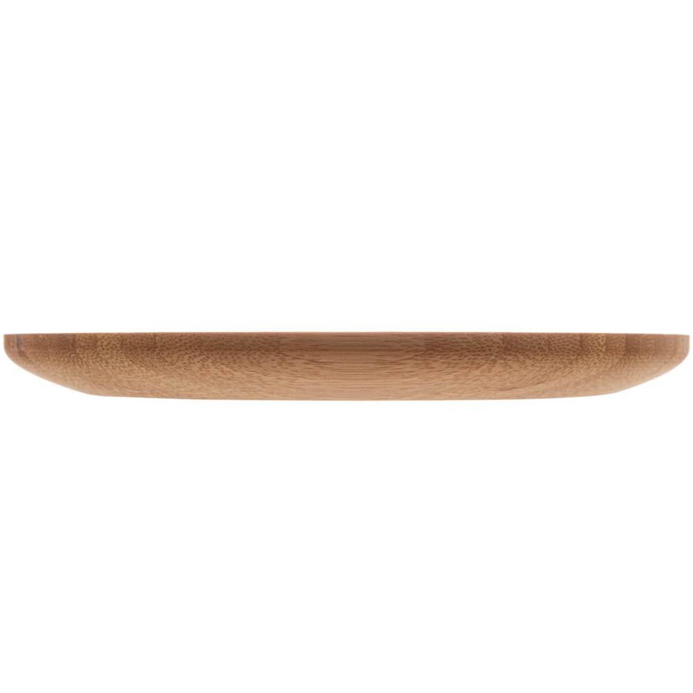 Kit 4 Pratos de Sobremesa Petisqueiras Bambu Verona Lyor 18cm Recipientes Pequenos Rasos