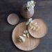 Kit 4 Pratos de Sobremesa Petisqueiras Bambu Verona Lyor 18cm Recipientes Pequenos Rasos
