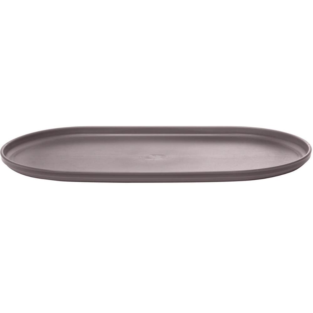 Kit 4 Travessas Oval Bambu Plástico 30x17cm Prato Bandeja Servir Petisco Lines Lyor