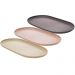Kit 4 Travessas Oval Bambu Plástico 30x17cm Prato Bandeja Servir Petisco Lines Lyor