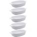 Kit 5 Travessas para Servir de Melamina Branca 23cm com Alça