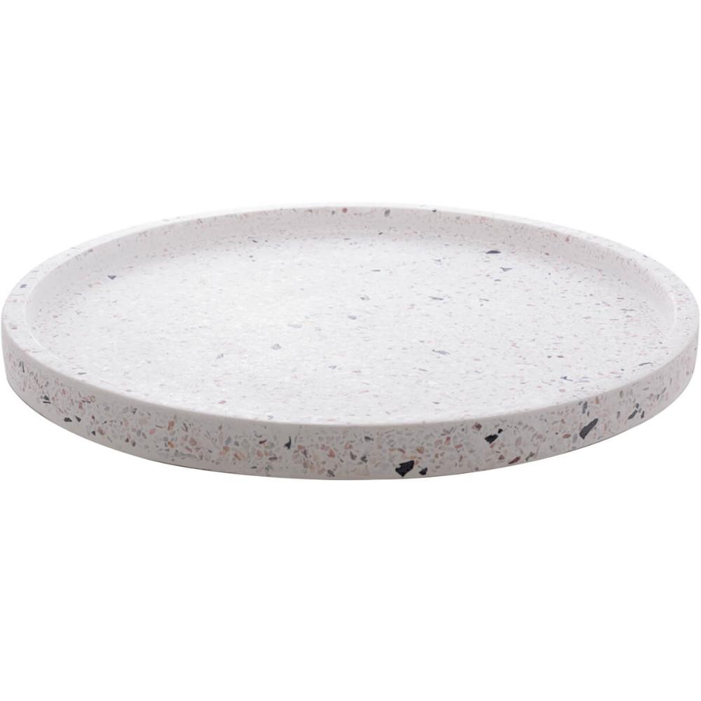 Kit 6 Bandejas 30cm Mármore Terrazzo Redondas Lyor Decorar Servir Restaurante