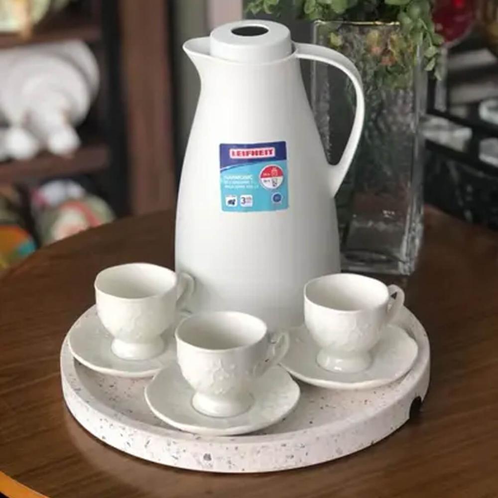 Kit 6 Bandejas 30cm Mármore Terrazzo Redondas Lyor Decorar Servir Restaurante