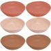 Kit 6 Bowls Bambu 13x4cm Tigela Orgânica Lyor Sortido Cumbucas Sobremesa Petiscos Frutas