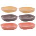 Kit 6 Bowls Lyor Quadrados Bambu Sortido Tigela 14,5x3cm Frutas Petiscos Sobremesas