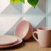 Kit 6 Bowls de Cerâmica Cumbuca 680ml Lyor 14,5x8,5cm Tigela Sopa Sobremesa Salada Rosa
