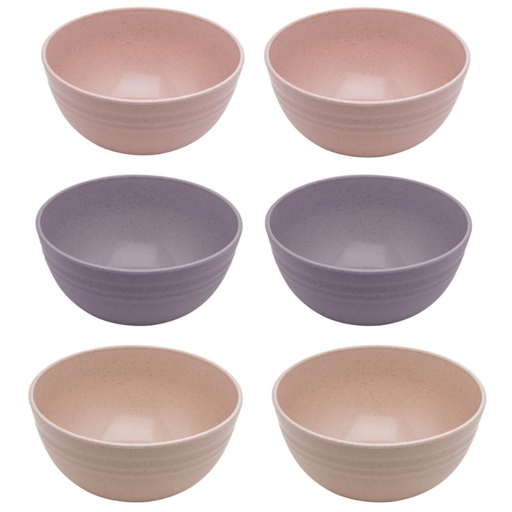 Kit 6 Cumbucas Bowl de Bambu Sortido 15x7cm Lyor Sobremesa C