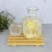 Kit 6 Moringas Garrafas de Vidro 500ml Lyor Água Suco Drinks Whisky com Tampa Copo
