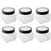 Kit 6 Potes de Vidro Tampa Metal Preta 800ml Gastro Lyor Porta Mantimentos Alimentos