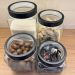 Kit 6 Potes de Vidro Tampa Metal Preta 800ml Gastro Lyor Porta Mantimentos Alimentos