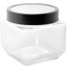 Kit 6 Potes de Vidro Tampa Metal Preta 800ml Gastro Lyor Porta Mantimentos Alimentos