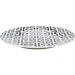 Kit 6 Pratos de Sobremesa Porcelana 19,5cm Egypt Lyor Decorado Preto e Branco