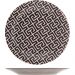 Kit 6 Pratos de Sobremesa Porcelana 19,5cm Egypt Lyor Decorado Preto e Branco