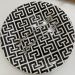 Kit 6 Pratos de Sobremesa Porcelana 19,5cm Egypt Lyor Decorado Preto e Branco