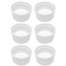 Kit 6 Ramequins Canelado 50ml Porcelana Classic Branco Lyor Pequeno Molhos