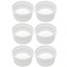 Kit 6 Ramequins Canelado 50ml Porcelana Classic Branco Lyor Servir Petiscos
