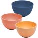 Kit 6 Tigelas Bowls Bambu Plástico Sortidos 12x6cm Stripes Lyor Cumbuca Sobremesa Frutas