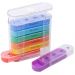 Kit 7 Porta Remédios Semanal Organizadores Comprimidos Plástico 13x11,5x4,5cm
