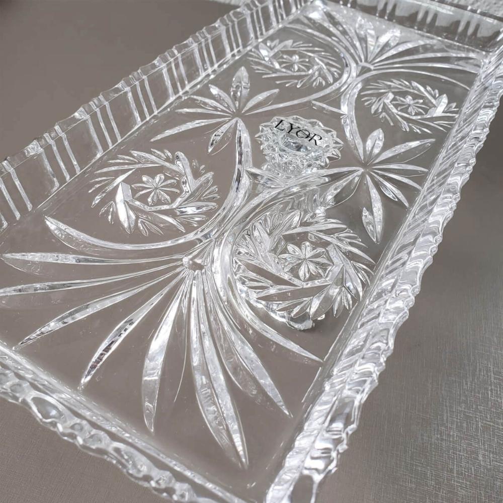 Kit 8 Boleiras de Cristal Travessa com Pé Bandeja de Servir