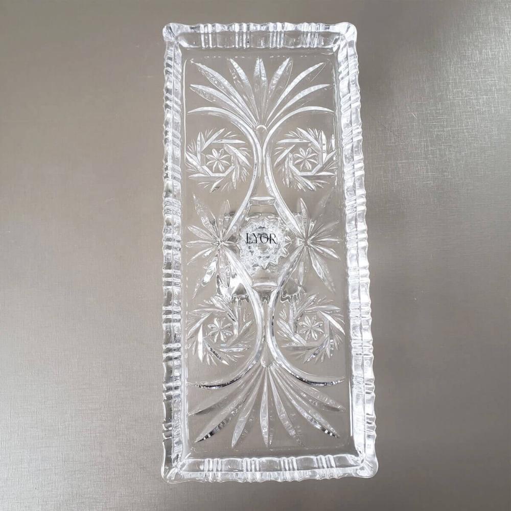 Kit 8 Boleiras de Cristal Travessa com Pé Bandeja de Servir