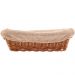 Kit 8 Cestas Porta Pão 24,5x17cm Lyor Plástico Rattan Tecido Mesa Posta Hotel