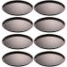 Kit 8 Formas para Pizzaria Padaria 31,5cm Assadeiras Antiaderentes Redondas Rasas Aço Carbono