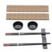 Kit 8 Peças para Sushi Lyor Esteira Molheira Suporte e Hashi