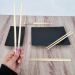 Kit Hashi de Bambu 4 Pares 24cm Palitos Japoneses Sushi Lyor Estampa Geométrica