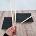 Kit Hashi de Bambu 4 Pares 24cm Palitos Japoneses Sushi Lyor Estampa Geométrica