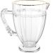 Kit Jarra Cristal 1,3L e 6 Taças 330ml Fio de Ouro Lyor Imperial Mesa Posta