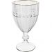 Kit Jarra Cristal 1,3L e 6 Taças 330ml Fio de Ouro Lyor Imperial Mesa Posta