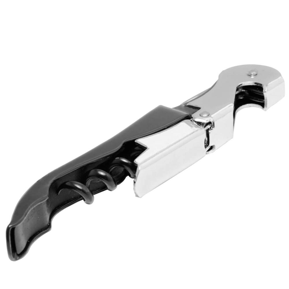 Kit de Acessórios para Vinho 4 peças Lyor em Aço Inox Preto