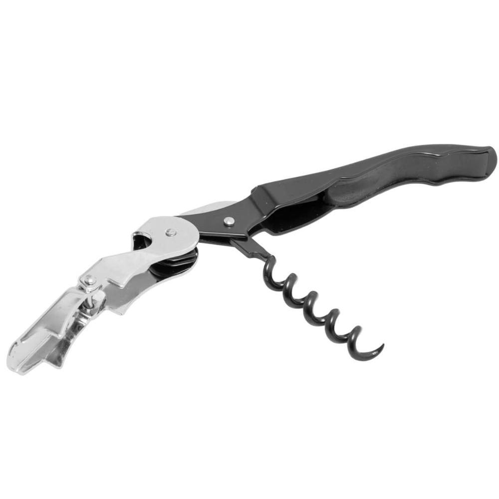 Kit de Acessórios para Vinho 4 peças Lyor em Aço Inox Preto