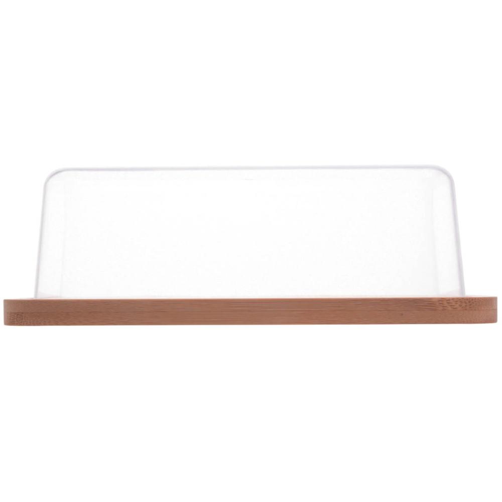 Manteigueira de Bambu com Tampa Plástica Lyor 19x12,5x6cm Po