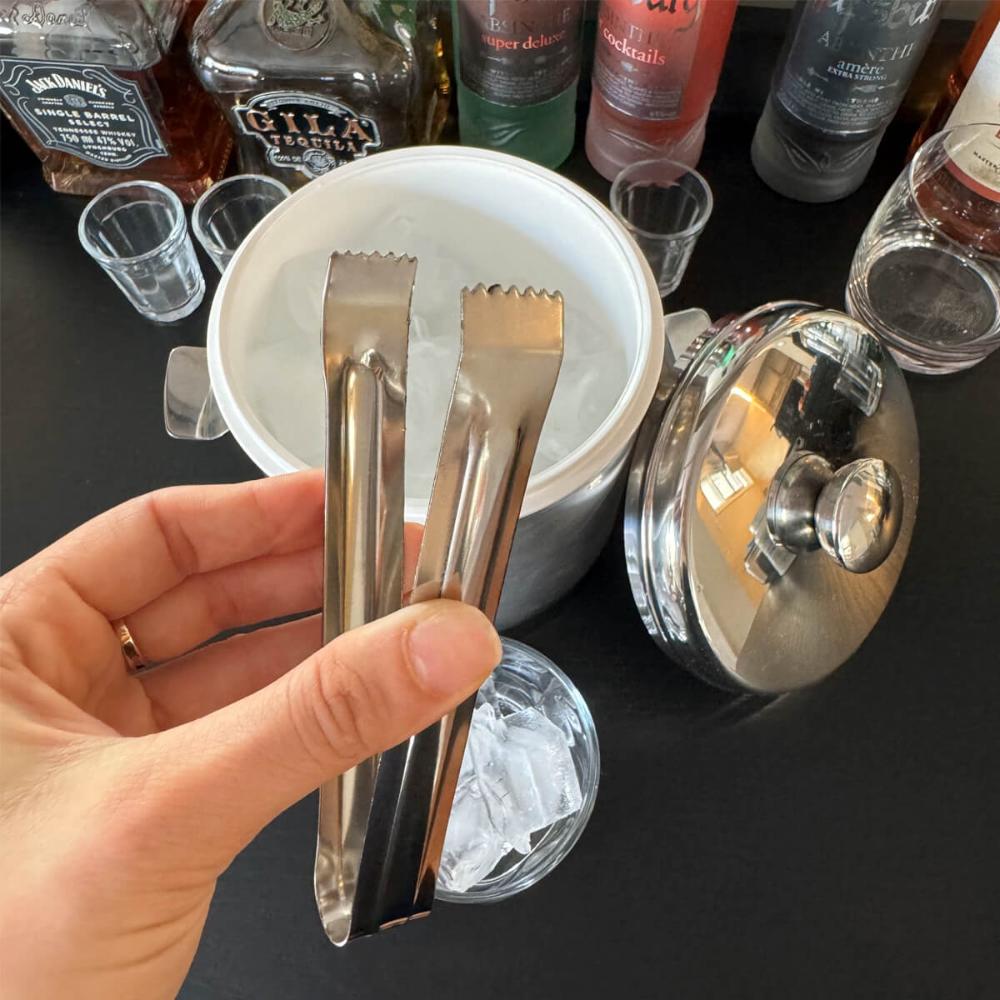 Mini Pegador de Gelo Aço Inox Lyor 14cm Multiuso para Frios