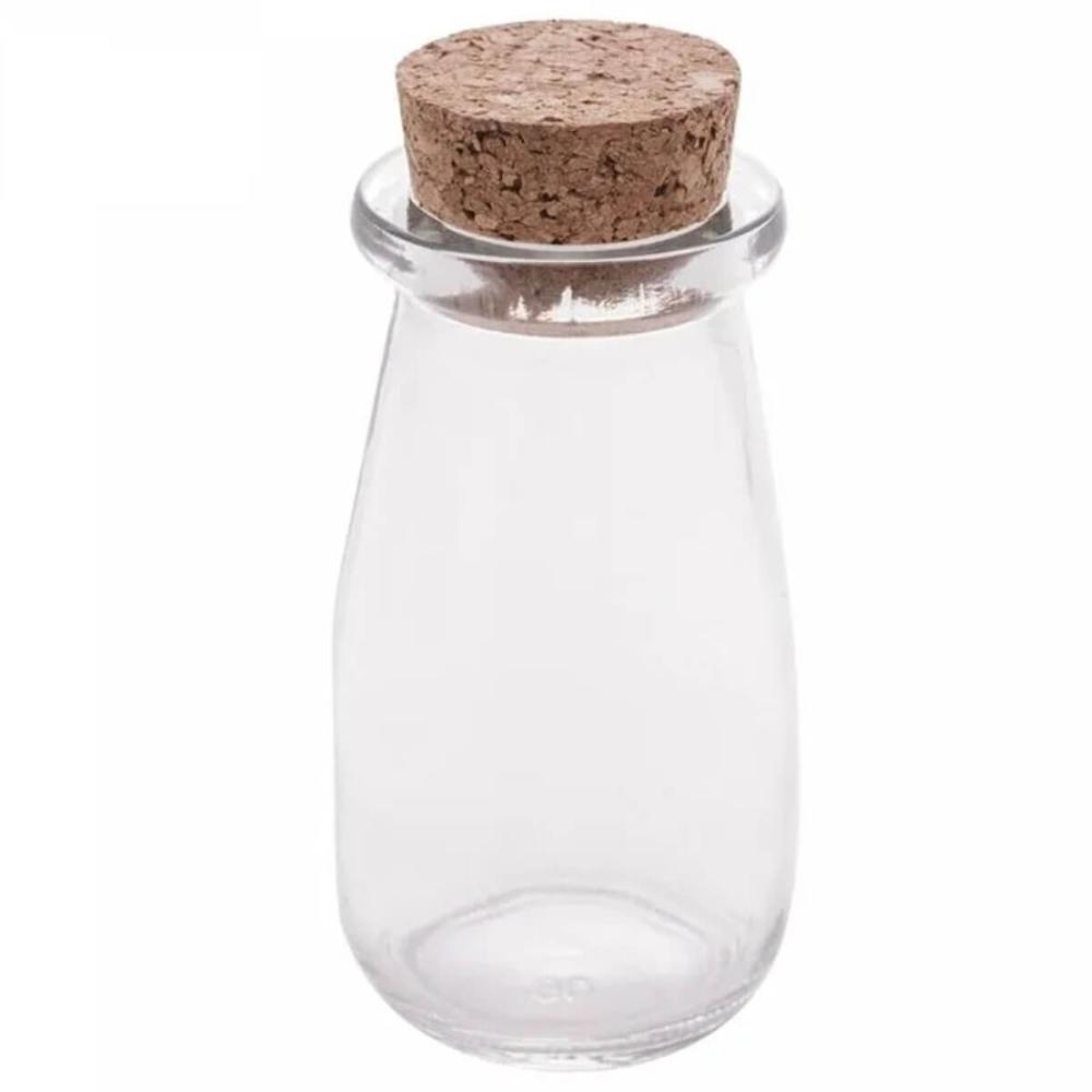 Mini Pote Tampa Rolha 100ml Vidro Lyor Lembrancinhas Porta Mantimentos Decorativo