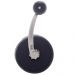 Moedor Manual de Café Inox Lyor Porta Pó Extra Vidro Removível 9,5cm Preto