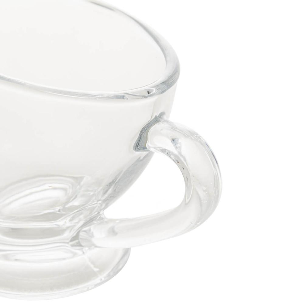 Molheira de Cristal Vidro Transparente 180ml para Servir com Alça Seul Lyor Molhos Coberturas Temperos