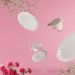 Molheira de Porcelana 200ml Lyor New Bone Butterfly Flowers