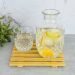 Moringa de Vidro Diamante Lyor Garrafa 500ml e Copo Tampa 145ml para Água Bebidas Decoração