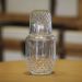 Moringa de Vidro Diamante Lyor Garrafa 500ml e Copo Tampa 145ml para Água Bebidas Decoração