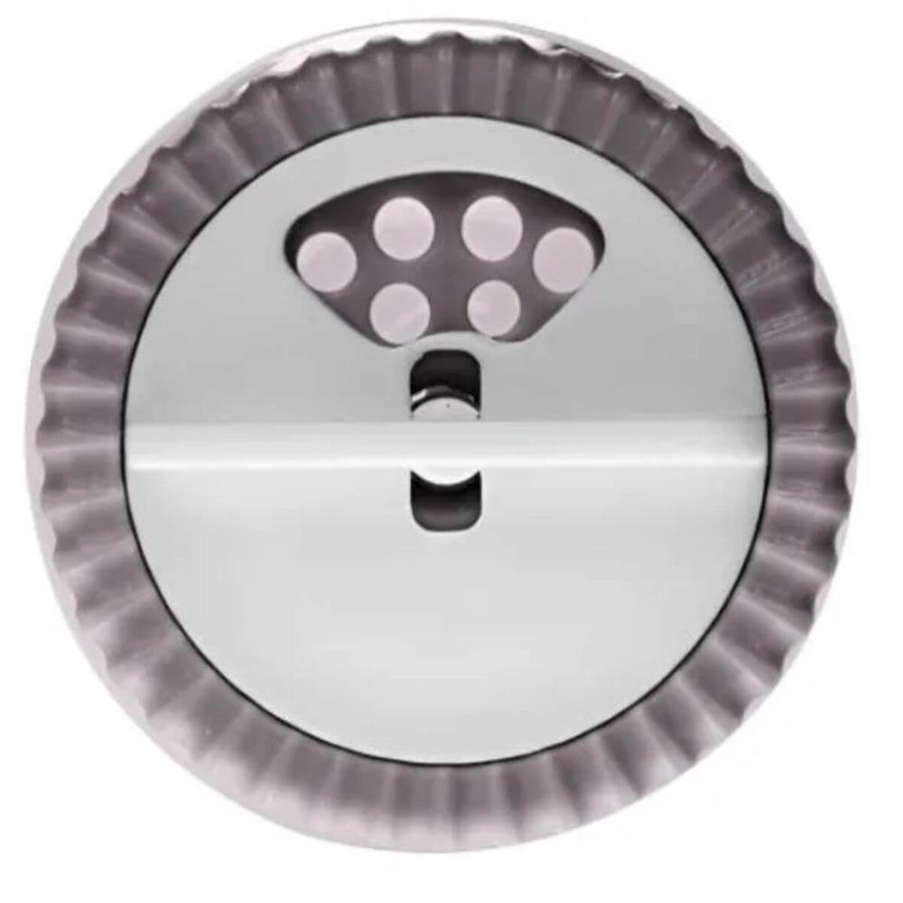 Porta Temperos Vidro e Tampa Rotativa Siena 190ml Cinza Lyor Cozinha Pote Condimentos Redondo