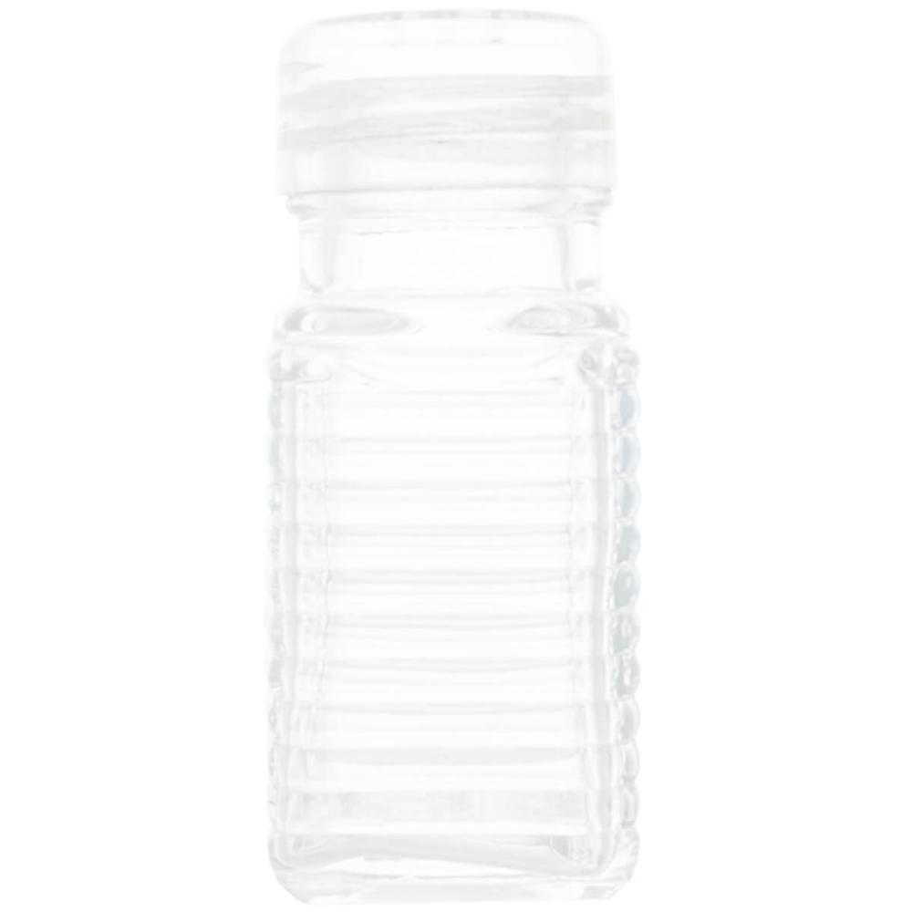 Pote Saleiro Pimenteiro Lyor 80ml Temperos Quadrado de Vidro com Tampa Plástica