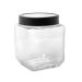 Pote de Mantimentos Gastro Transparente e Preto 1,2 L