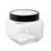 Pote de Mantimentos Gastro Transparente e Preto 800 ml