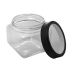 Pote de Mantimentos Gastro Transparente e Preto 800 ml