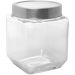 Pote de Vidro 1,2L Gastro Lyor com Tampa Metal Prata Porta M