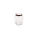Pote de Vidro Class Incolor e Rosé Gold 1,7 L