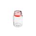Pote de Vidro Club Incolor e Vermelho 750 ml